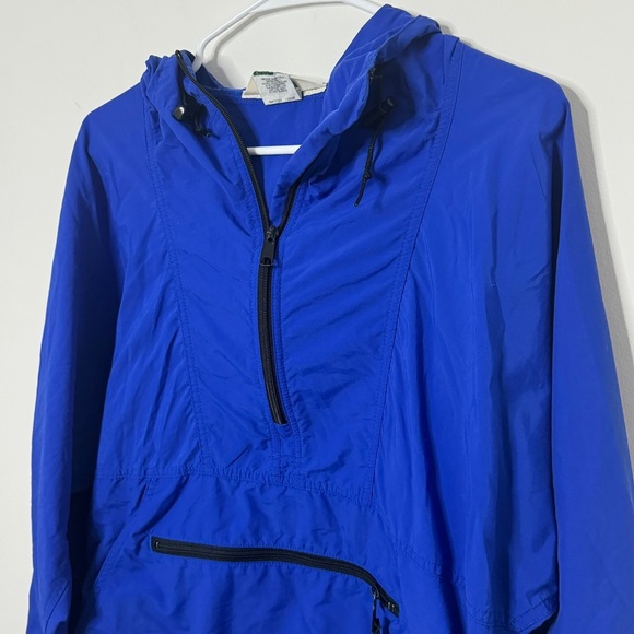 L.L. Bean Quarter Zip Windbreaker Jacket Pullover Size Medium Men’s Blue - Picture 3 of 9